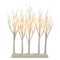 White Iced Birch Grove Lighted 2.5′ Trees