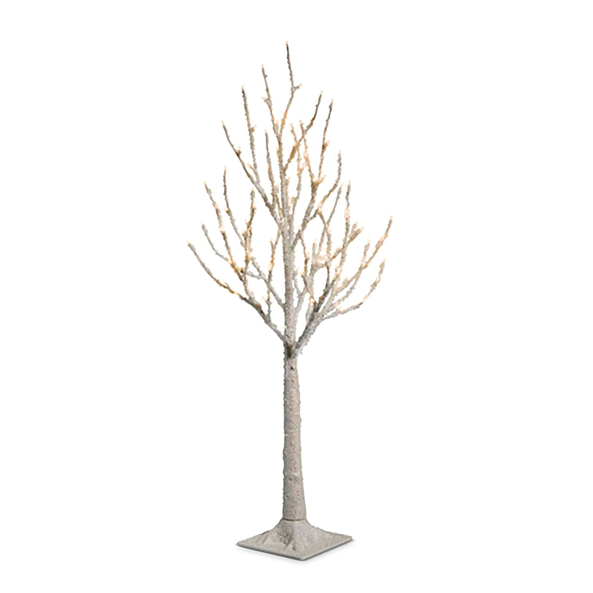 White Iced Birch Lighted 3.5′ Tree