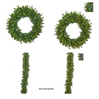 Windsor Spruce Wreath or Garland Color Change or Unlit